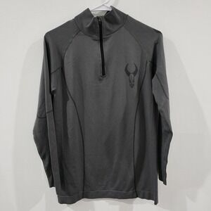 Badlands Ovis Mens Base Layer Size Medium Hunting 1/4 Zip Gray Outdoor